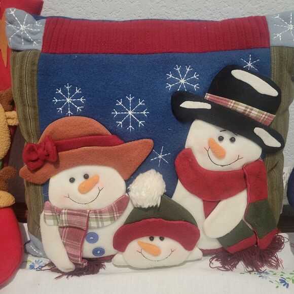 Vintage 90's Christmas Fleece Pillow and 2 stockings matching design - Picture 2 of 13